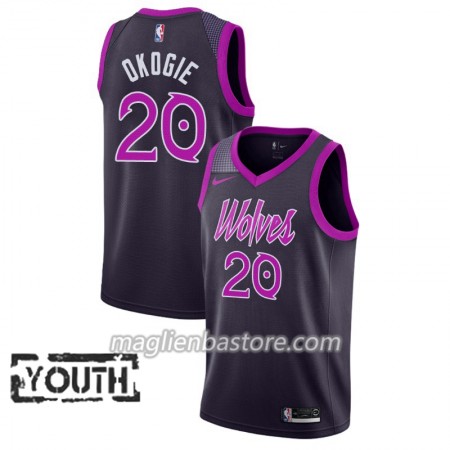 Maglia NBA Minnesota Timberwolves Josh Okogie 29 2018-19 Nike City Edition Viola Swingman - Bambino